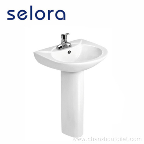 ceramic handle basin hairdressing single hole